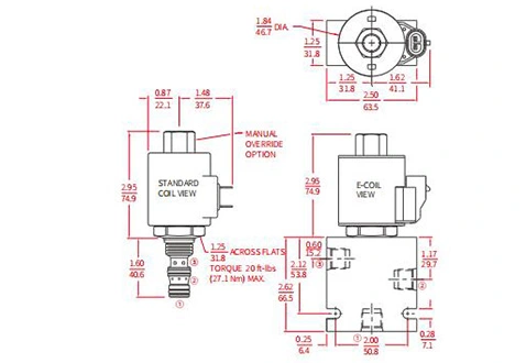 Производительность/Размер/Секционный чертеж ISV38-38 Катушка 3-Way 2-Position N.C. Соленоидный клапан