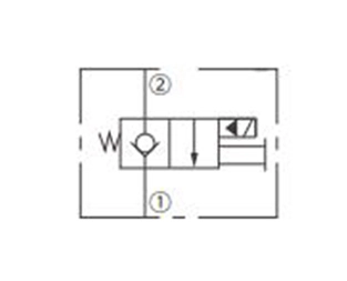 Символ операции ISV08-20J Poppet 2-Way N.C. Ручное переопределение только для тяги