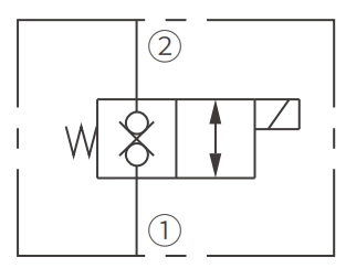 Символ операции ISV12-28 Poppet 2-Way N.C. Би-направленная блокировка