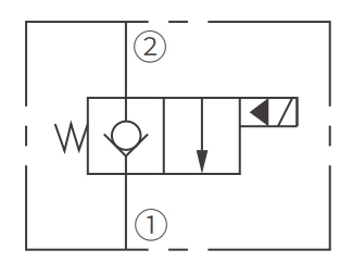 Символ операции ISV12-B20 Poppet 2-Way N.C. Соленоидный клапан