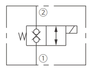 Символ операции ISV38-28 Poppet 2-Way N.C. Би-направленная блокировка